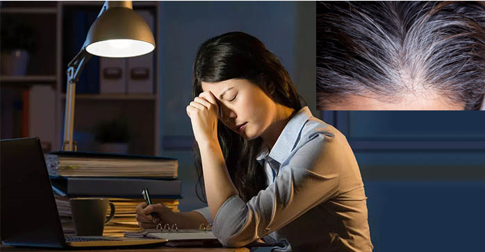 Thức khuya - Nguyên nhân không ngờ gây tóc bạc sớm